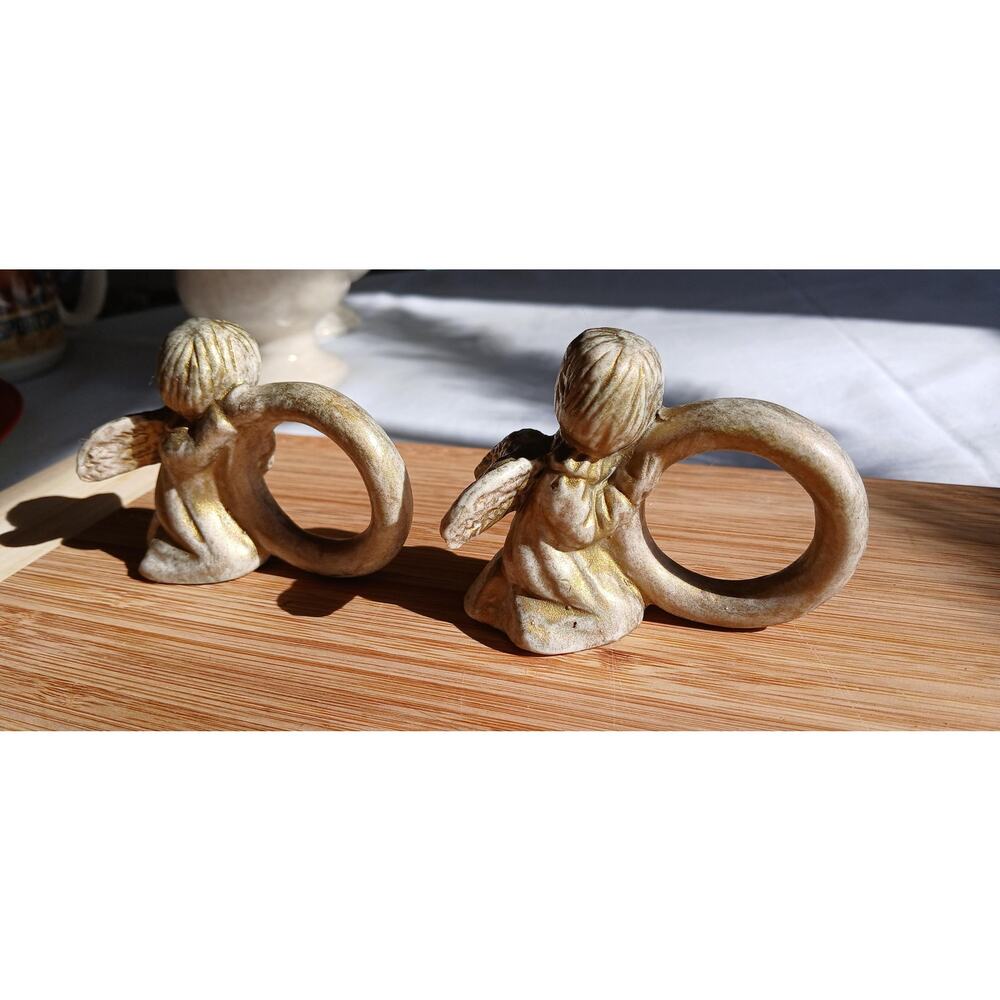 Ceramic Angel Napkin Rings (4) - Picture 6 of 16